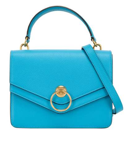 Harlow Satchel, &pound;375, Handbags, Blue, Leather, Front view